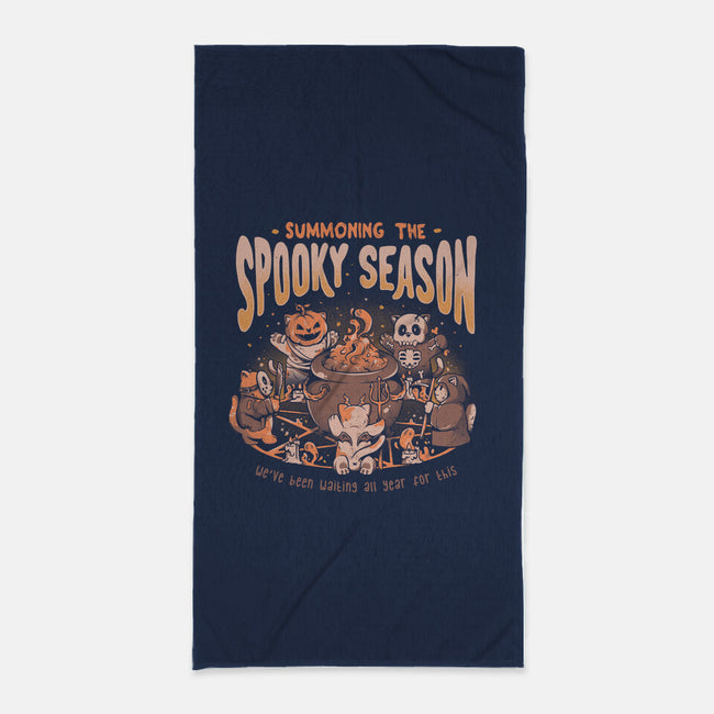 Summoning The Spooky Season-none beach towel-eduely