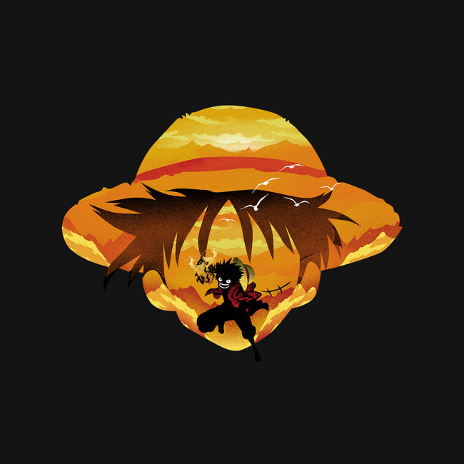 Pirate Head Landscape-womens fitted tee-dandingeroz