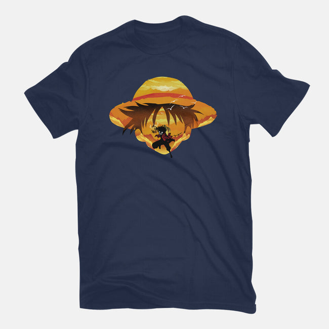 Pirate Head Landscape-mens heavyweight tee-dandingeroz