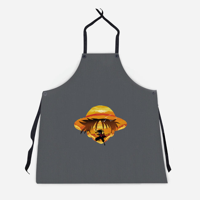 Pirate Head Landscape-unisex kitchen apron-dandingeroz