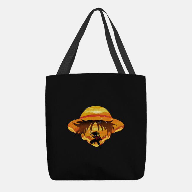 Pirate Head Landscape-none basic tote bag-dandingeroz