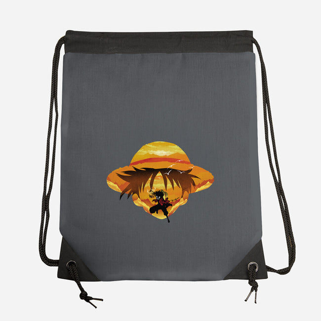 Pirate Head Landscape-none drawstring bag-dandingeroz