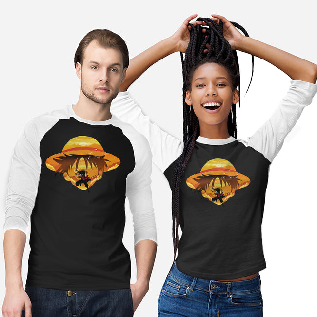 Pirate Head Landscape-unisex baseball tee-dandingeroz