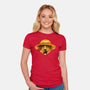 Pirate Head Landscape-womens fitted tee-dandingeroz