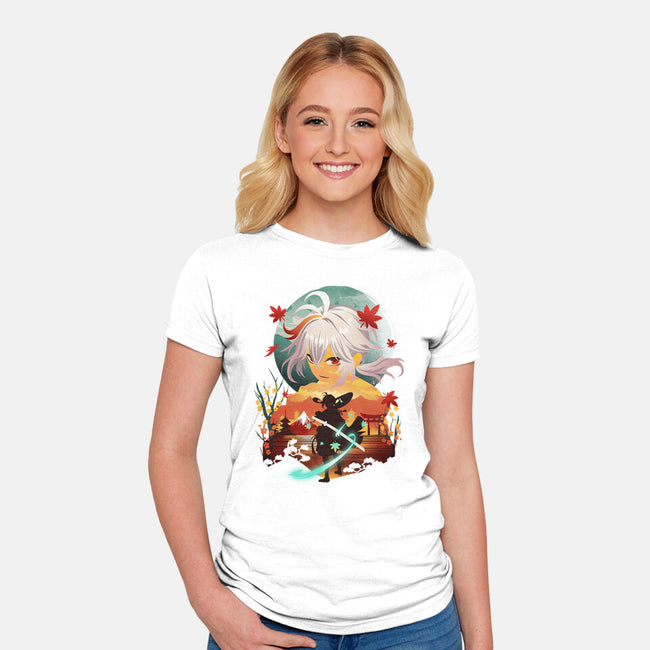 Kazuha Ukiyo E-womens fitted tee-dandingeroz