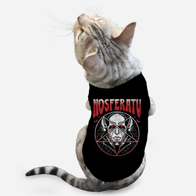 Classic Vampire Metal-cat basic pet tank-Logozaste