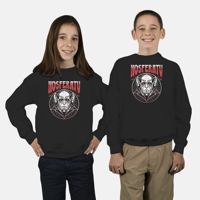 Classic Vampire Metal-youth crew neck sweatshirt-Logozaste