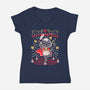 Lamb Cute As Hell-womens v-neck tee-Zaia Bloom