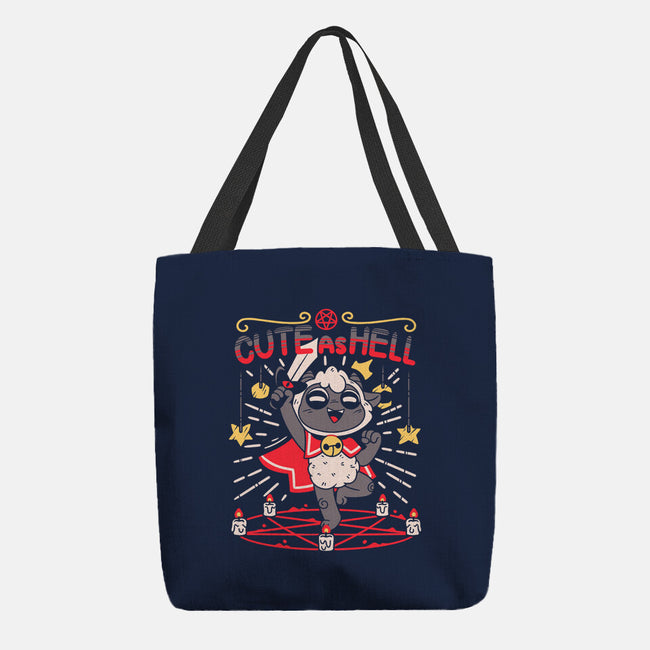 Lamb Cute As Hell-none basic tote bag-Zaia Bloom