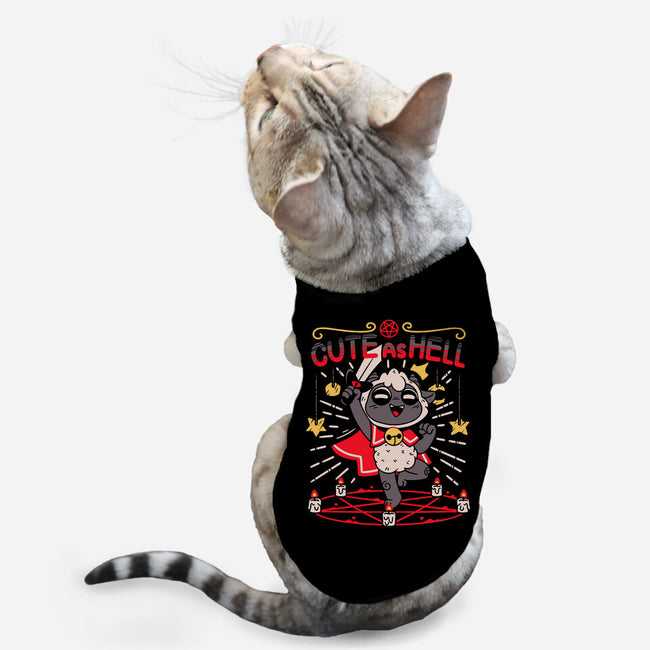 Lamb Cute As Hell-cat basic pet tank-Zaia Bloom