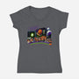 Enjoy The Horrorthon In Santa Mira-womens v-neck tee-goodidearyan