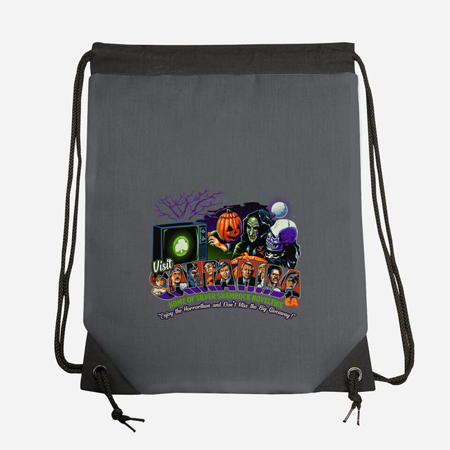 Enjoy The Horrorthon In Santa Mira-none drawstring bag-goodidearyan