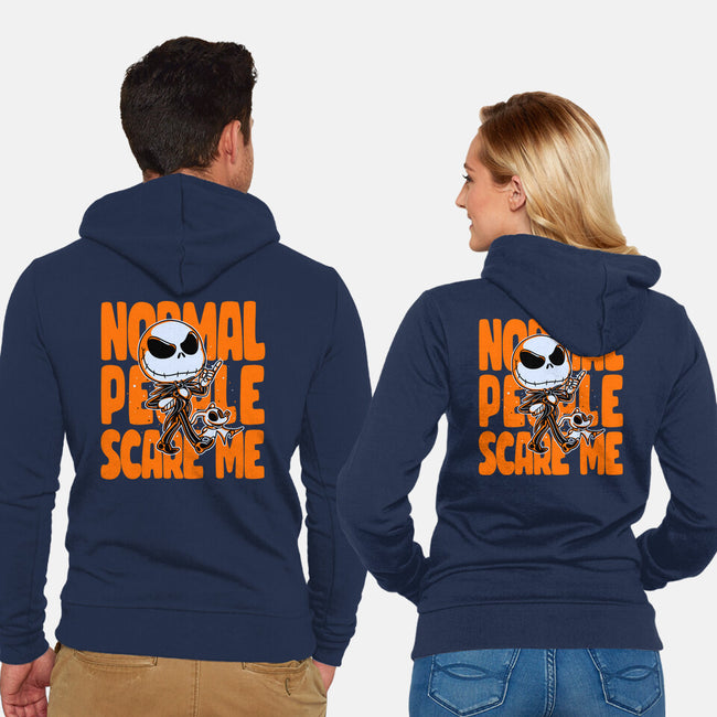 Normal Scare-unisex zip-up sweatshirt-estudiofitas
