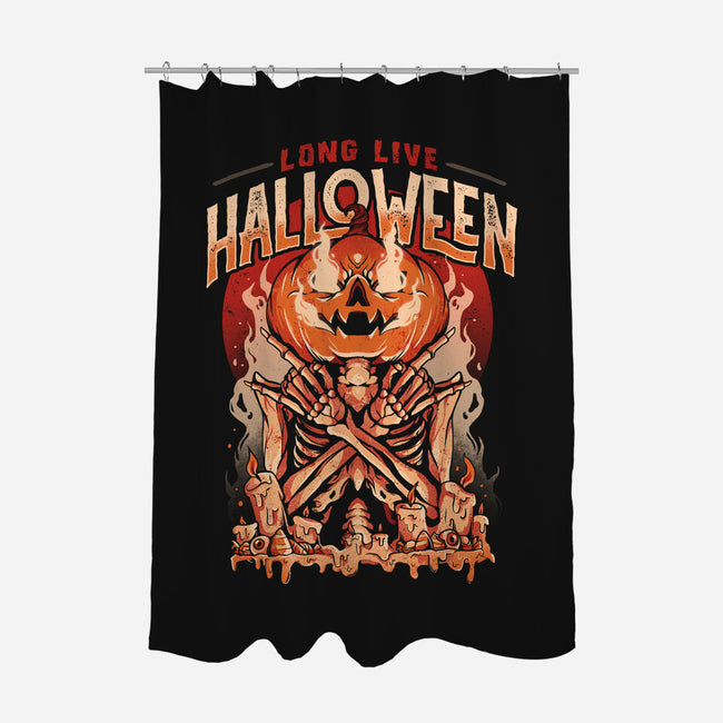 Long Live Halloween-none polyester shower curtain-eduely