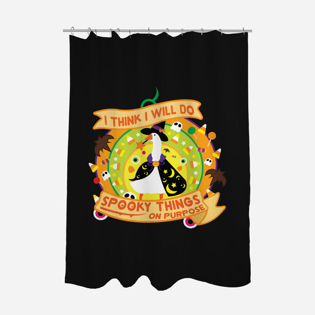 Do Spooky Things On Purpose-none polyester shower curtain-SwensonaDesigns