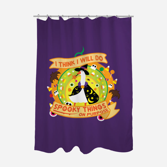 Do Spooky Things On Purpose-none polyester shower curtain-SwensonaDesigns