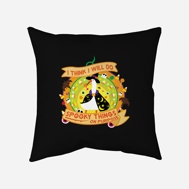 Do Spooky Things On Purpose-none removable cover throw pillow-SwensonaDesigns
