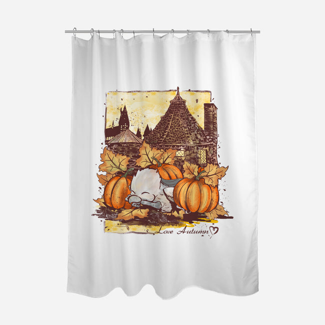 Love Autumn-none polyester shower curtain-fanfabio