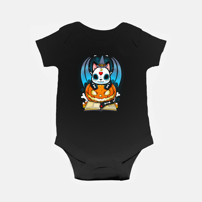 Kitten Halloween-baby basic onesie-Vallina84