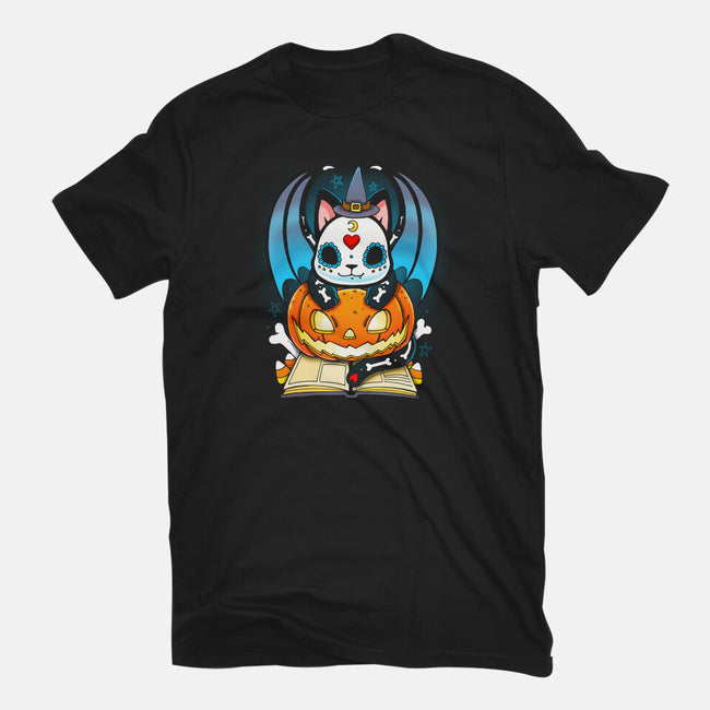 Kitten Halloween-mens basic tee-Vallina84