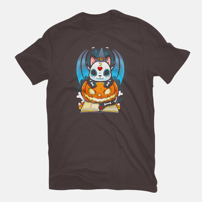 Kitten Halloween-womens basic tee-Vallina84