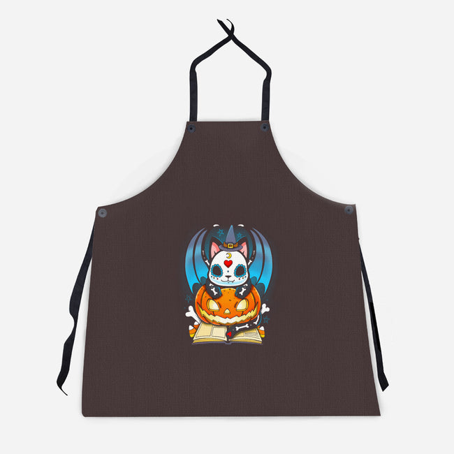 Kitten Halloween-unisex kitchen apron-Vallina84
