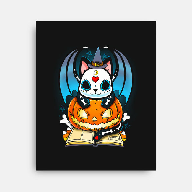 Kitten Halloween-none stretched canvas-Vallina84