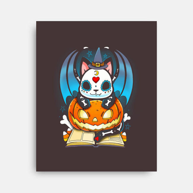 Kitten Halloween-none stretched canvas-Vallina84