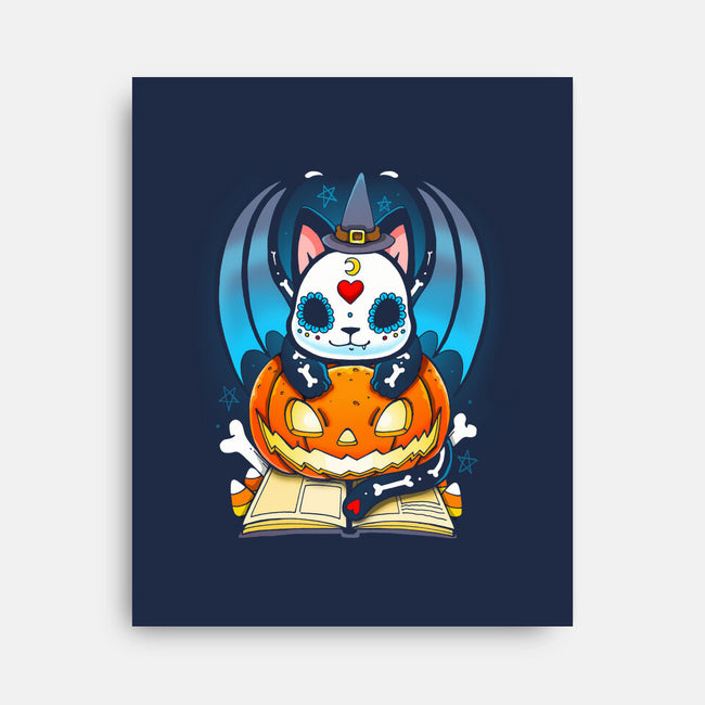 Kitten Halloween-none stretched canvas-Vallina84