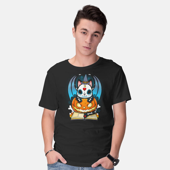 Kitten Halloween-mens basic tee-Vallina84