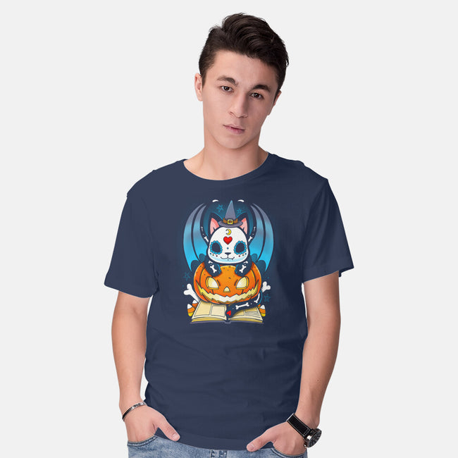Kitten Halloween-mens basic tee-Vallina84