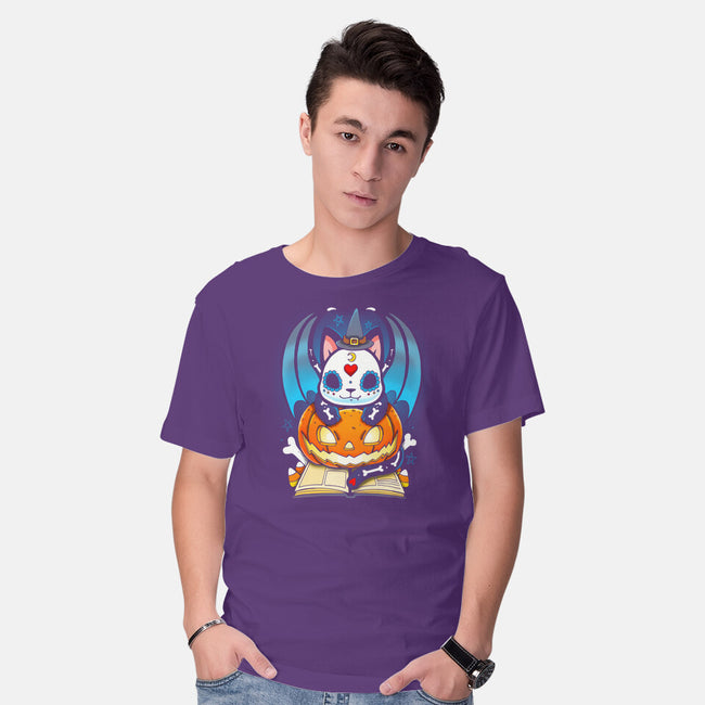 Kitten Halloween-mens basic tee-Vallina84