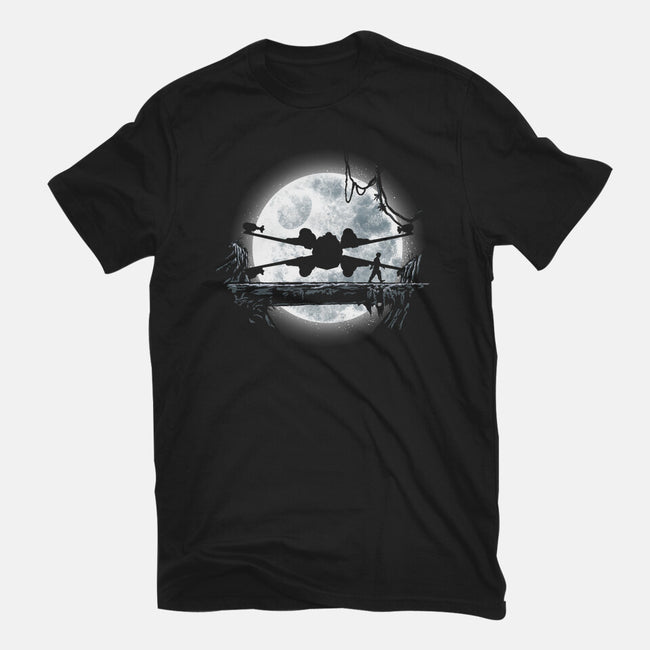Moonlight Rebel-womens fitted tee-rocketman_art