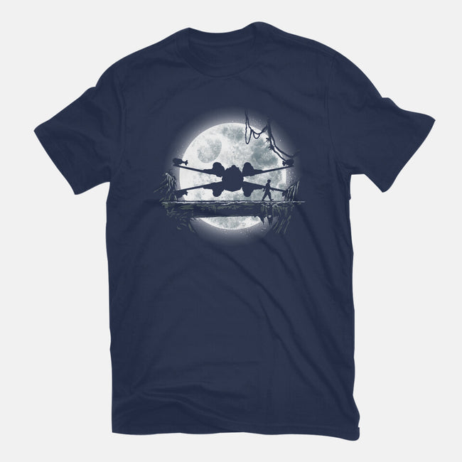 Moonlight Rebel-womens fitted tee-rocketman_art