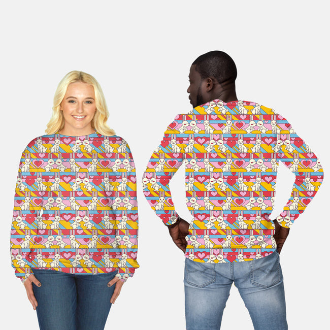 Bunny Love-unisex all over print crew neck sweatshirt-tobefonseca