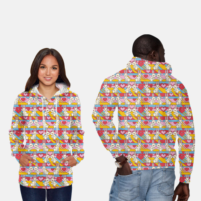 Bunny Love-unisex all over print pullover sweatshirt-tobefonseca