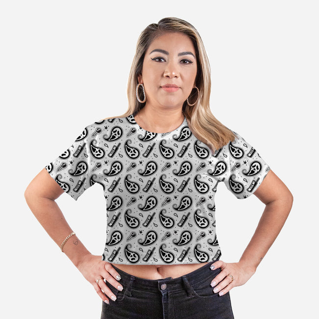 Screaming Paisley-womens all over print cropped tee-Vitaliy Klimenko