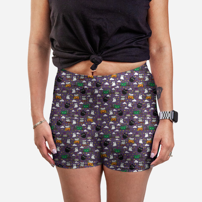 Spooky Dudes-womens all over print sleep shorts-bloomgrace28