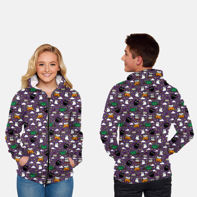 Spooky Dudes-unisex all over print zip-up sweatshirt-bloomgrace28