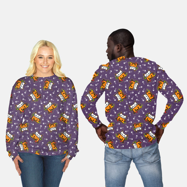 Spooky Pumpkin Dudes-unisex all over print crew neck sweatshirt-bloomgrace28