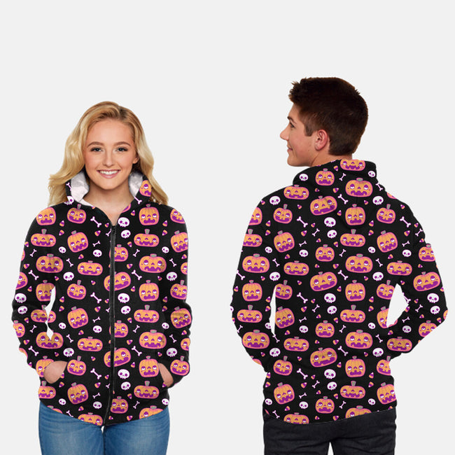 Halloween Pumpkins-unisex all over print zip-up sweatshirt-xMorfina