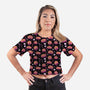 Halloween Pumpkins-womens all over print cropped tee-xMorfina