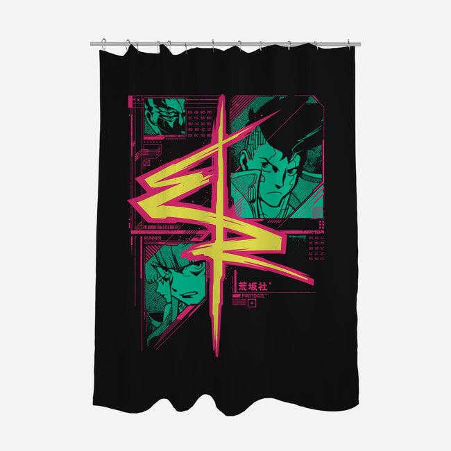 CyberRunners-none polyester shower curtain-StudioM6