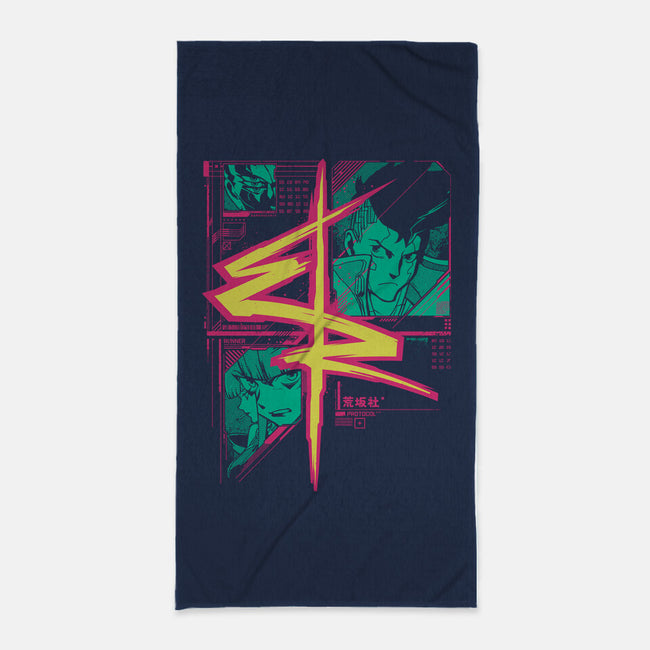 CyberRunners-none beach towel-StudioM6