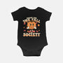 Ready For The Fall of Society-baby basic onesie-RoboMega