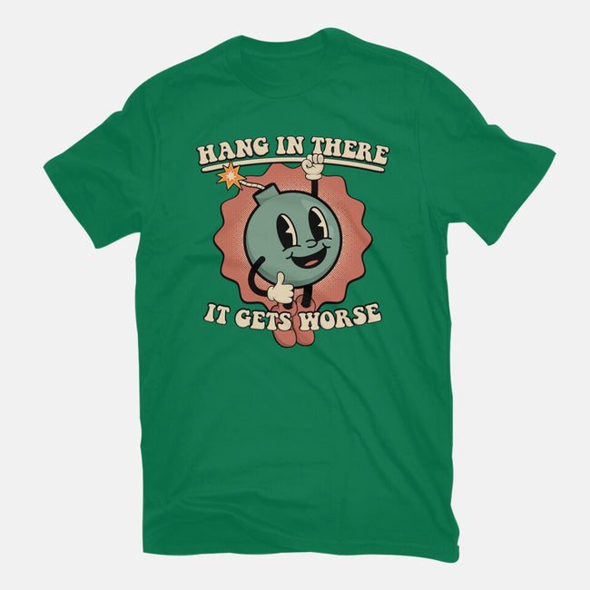 Hang In There-mens heavyweight tee-RoboMega