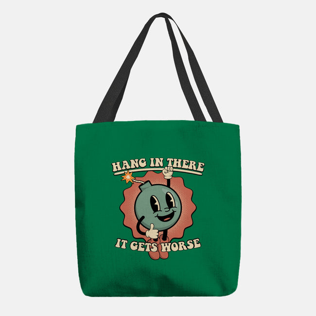 Hang In There-none basic tote bag-RoboMega