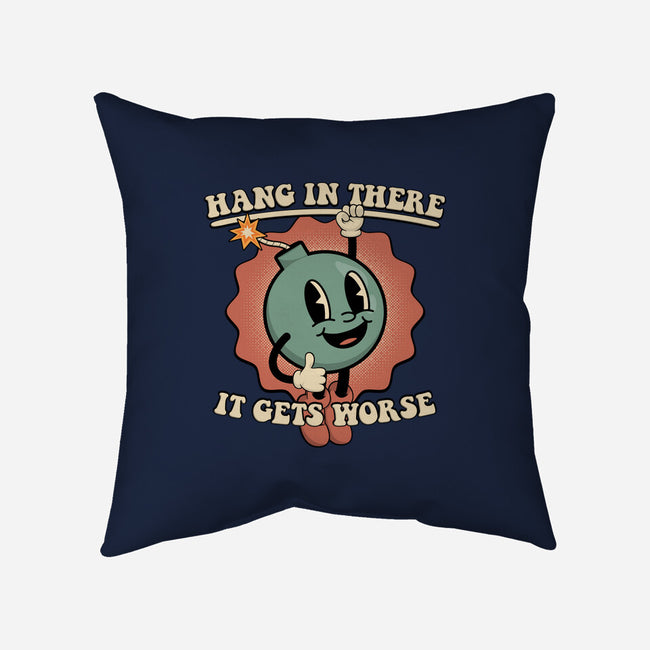 Hang In There-none removable cover w insert throw pillow-RoboMega