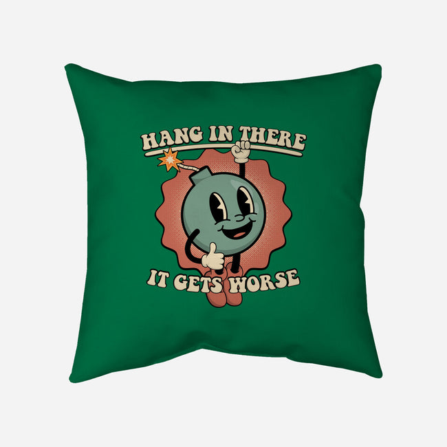 Hang In There-none removable cover throw pillow-RoboMega