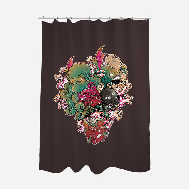 Lovecraftian Nightmare-none polyester shower curtain-Fearcheck